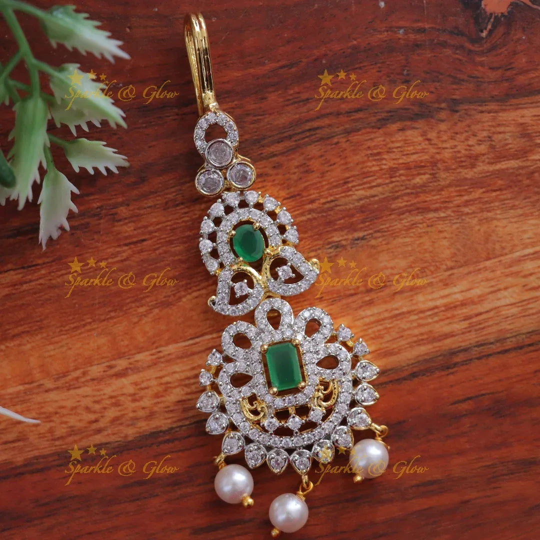 Exquisite Mango Pearl Maang Tikka for Festive Elegance