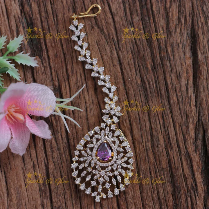 Radiant Gold Polish Maang Tikka Jewelry for Celebrations