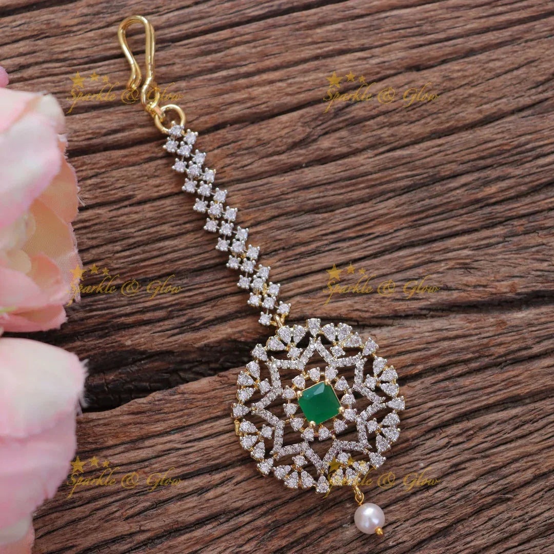 Elegant Gold Maang Tikka for Weddings & Festive Events