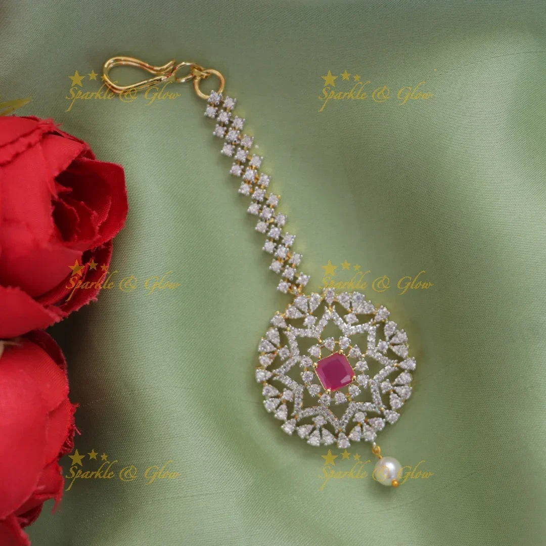 Elegant Gold Maang Tikka for Weddings & Festive Events