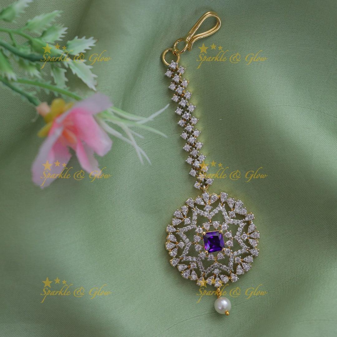 Elegant Gold Maang Tikka for Weddings & Festive Events