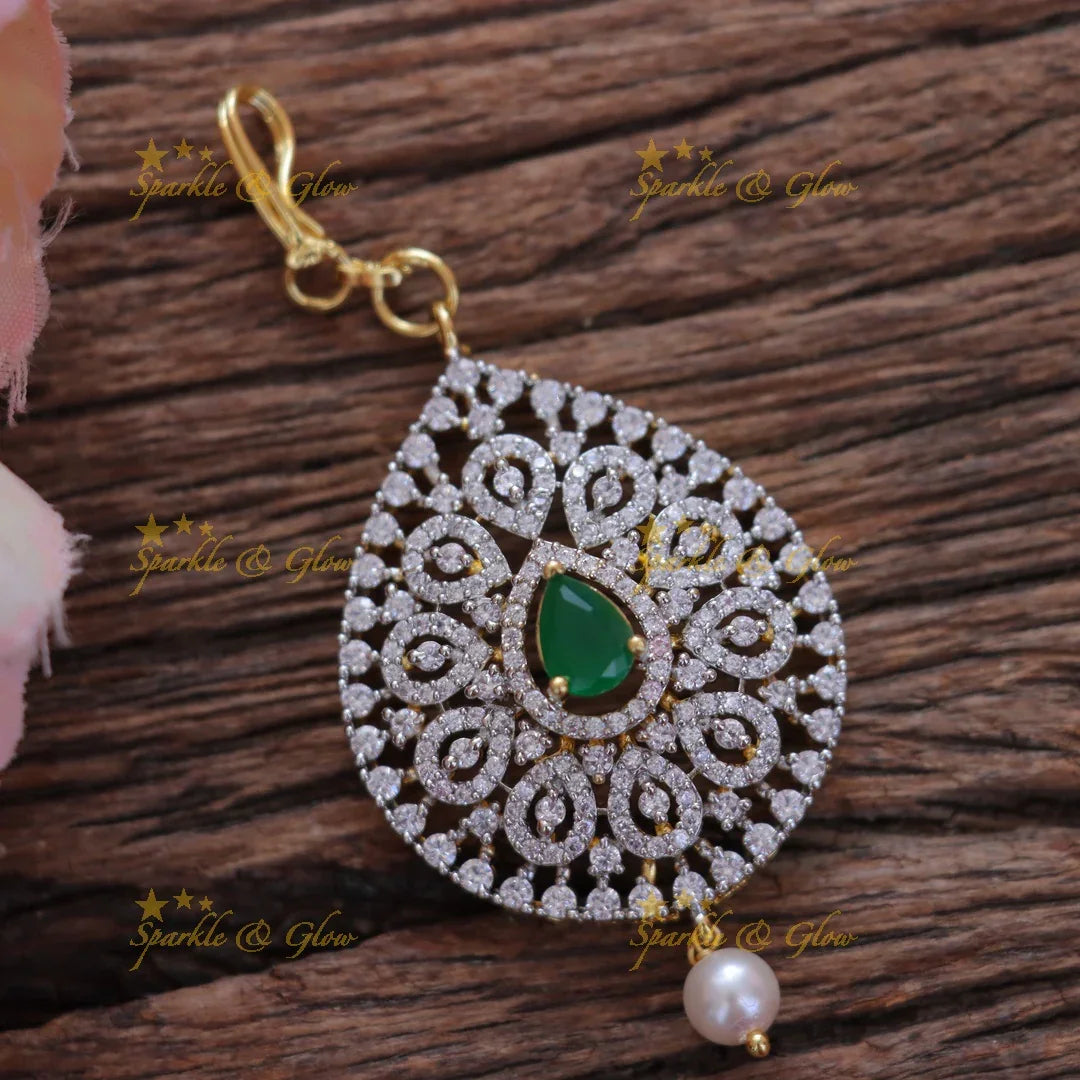 Exquisite Pearl Maang Tikka | Perfect for Weddings & Festivities