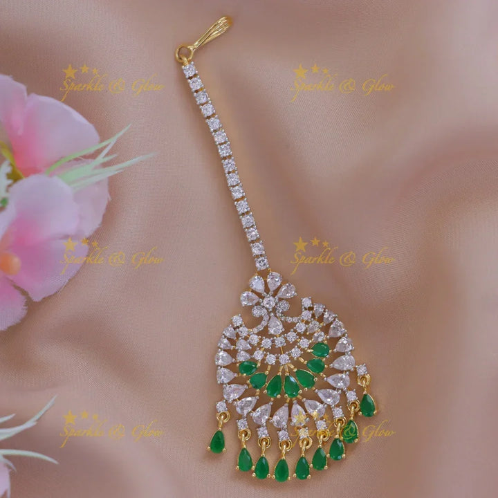 Exquisite Floral Maang Tikka for Festive Celebrations