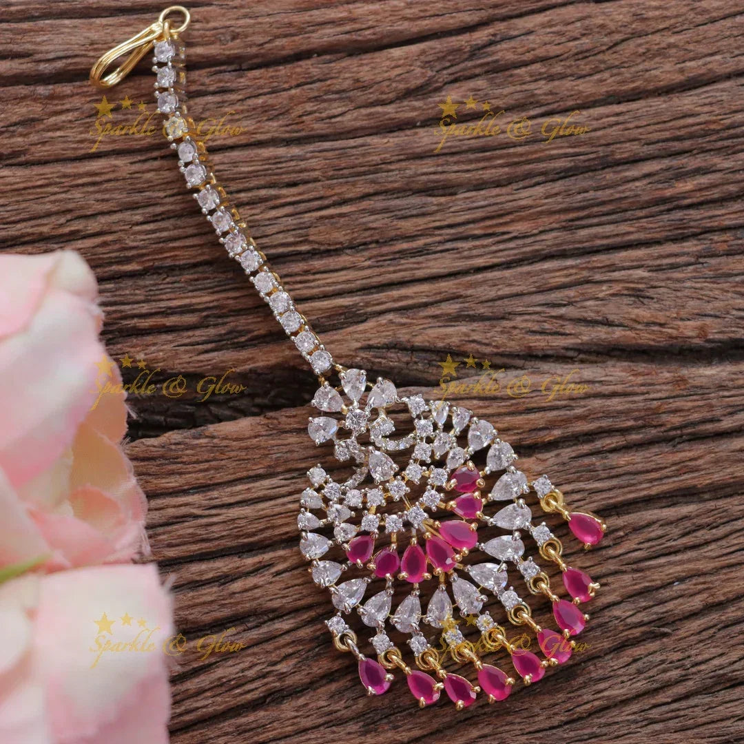 Exquisite Floral Maang Tikka for Festive Celebrations