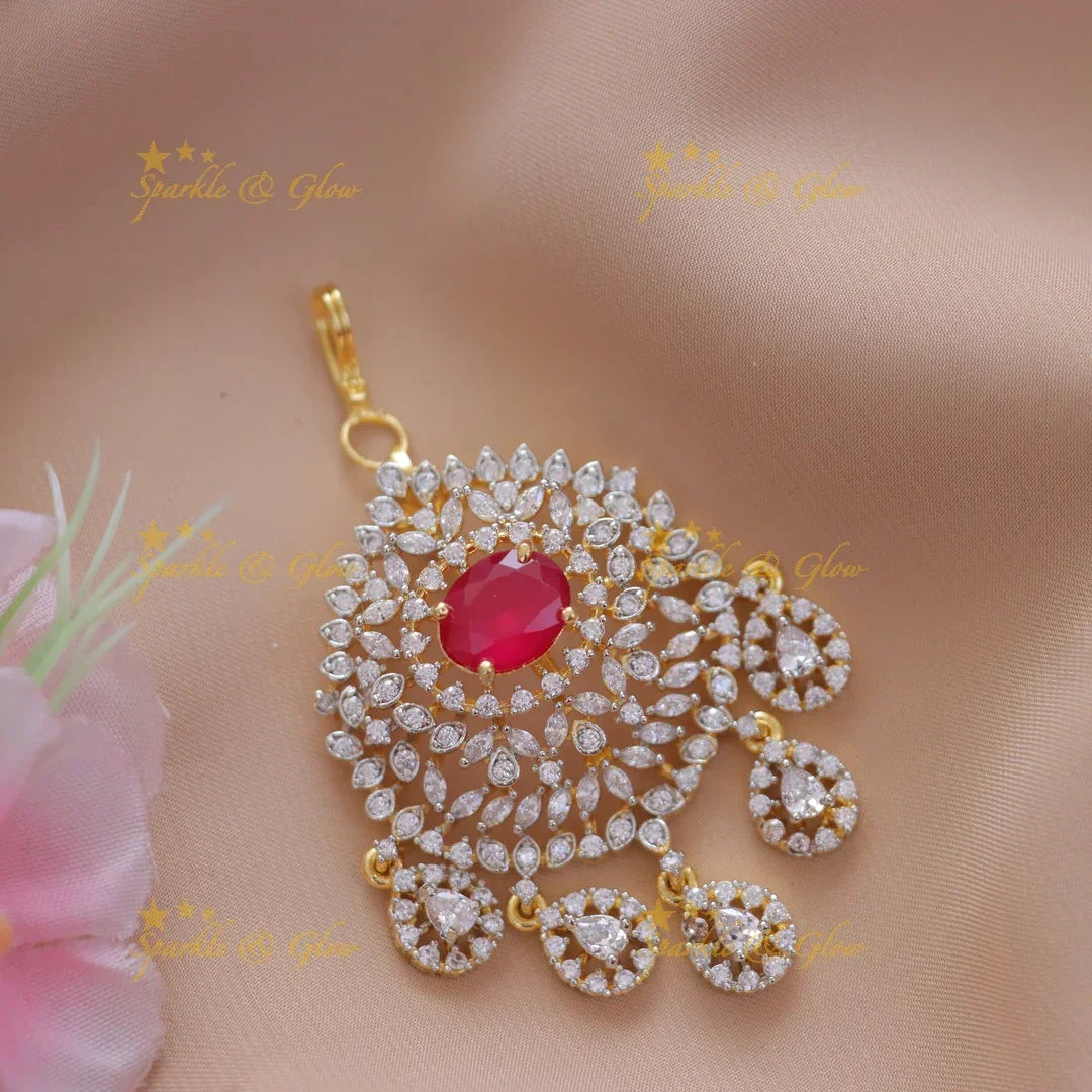 Elegant Pearl Floral Maang Tikka for Weddings