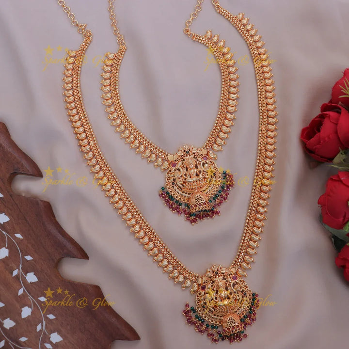Exquisite Gold Peacock Bridal Necklace Set