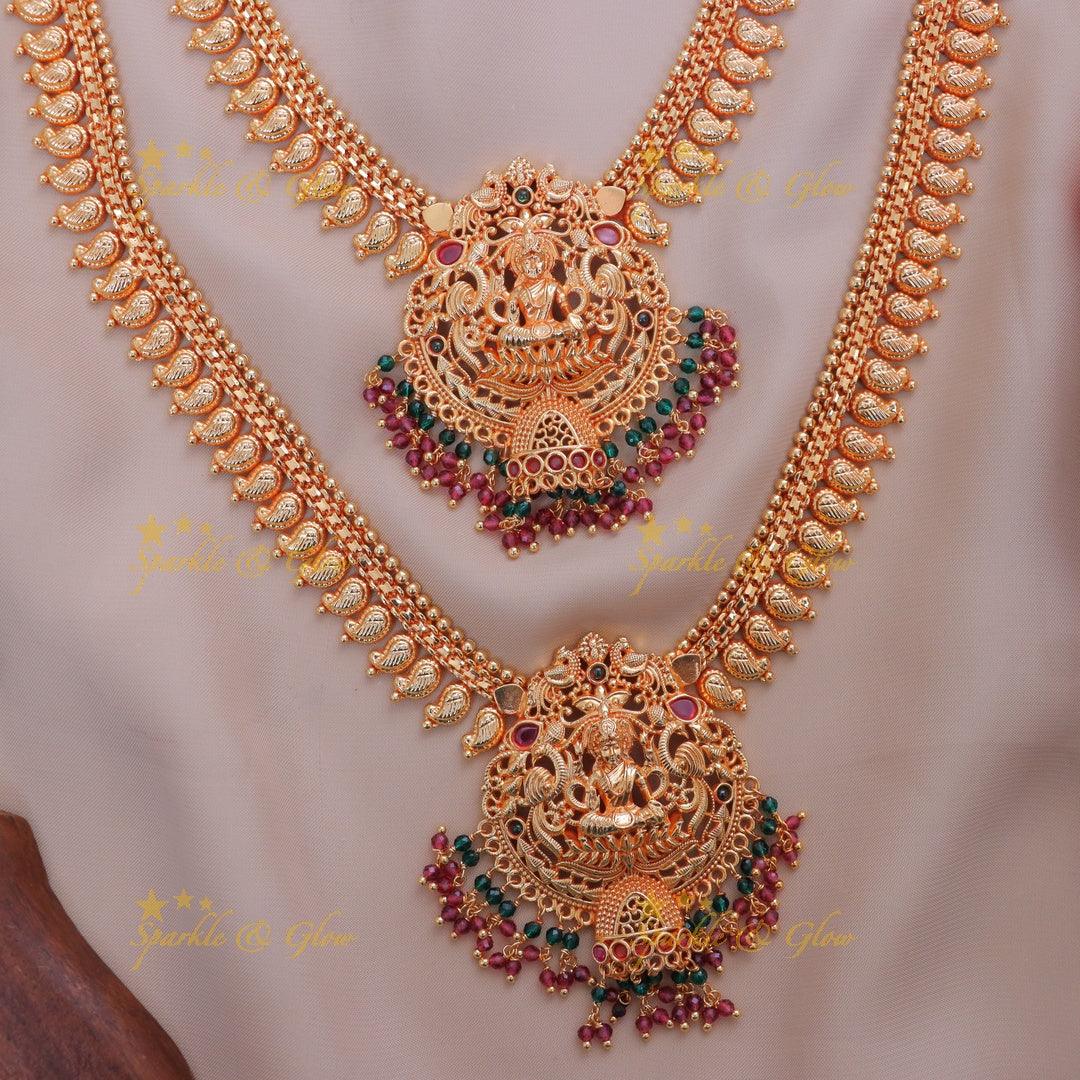 Exquisite Gold Peacock Bridal Necklace Set