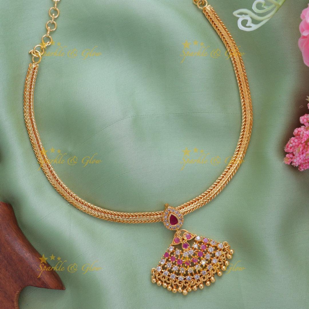 Exquisite Gold-Plated Necklace for Weddings