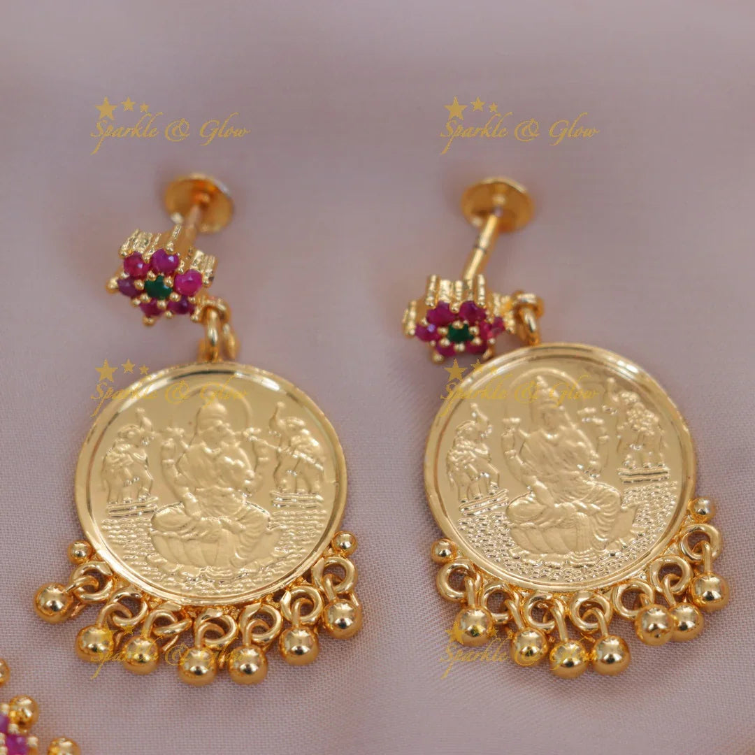 Exquisite Lakshmi Coin Necklace Set for Festive Wear