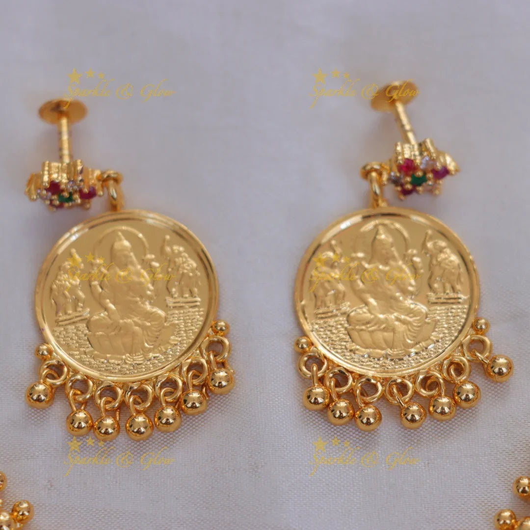 Exquisite Lakshmi Coin Necklace Set for Festive Wear