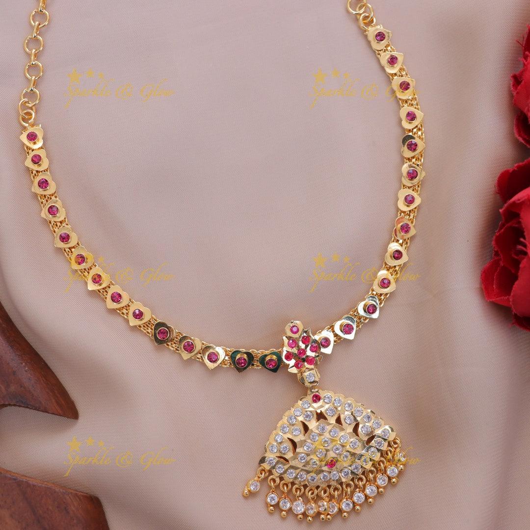 Elegant Floral Heart Necklace for Events & Celebrations