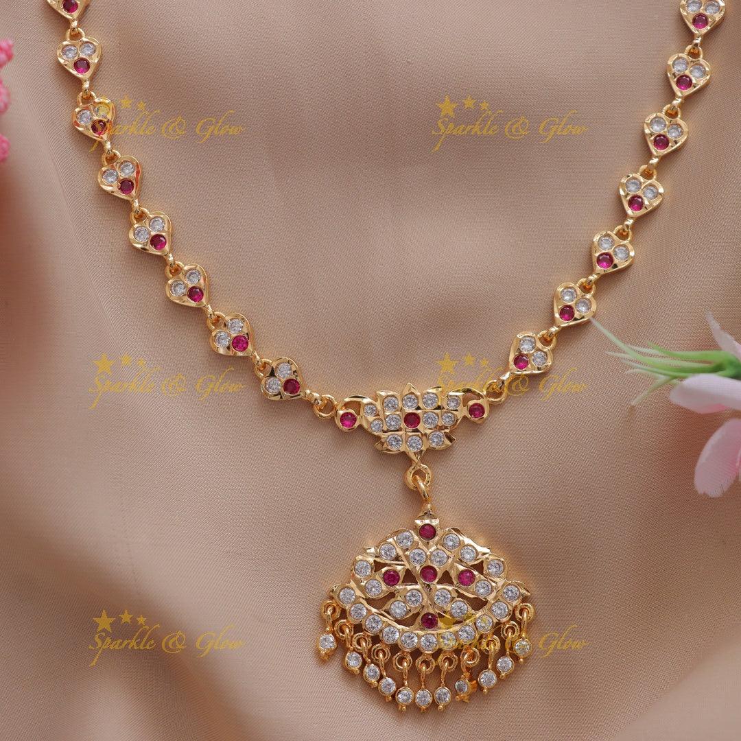 Exquisite Festive Floral Gold Necklace for Weddings