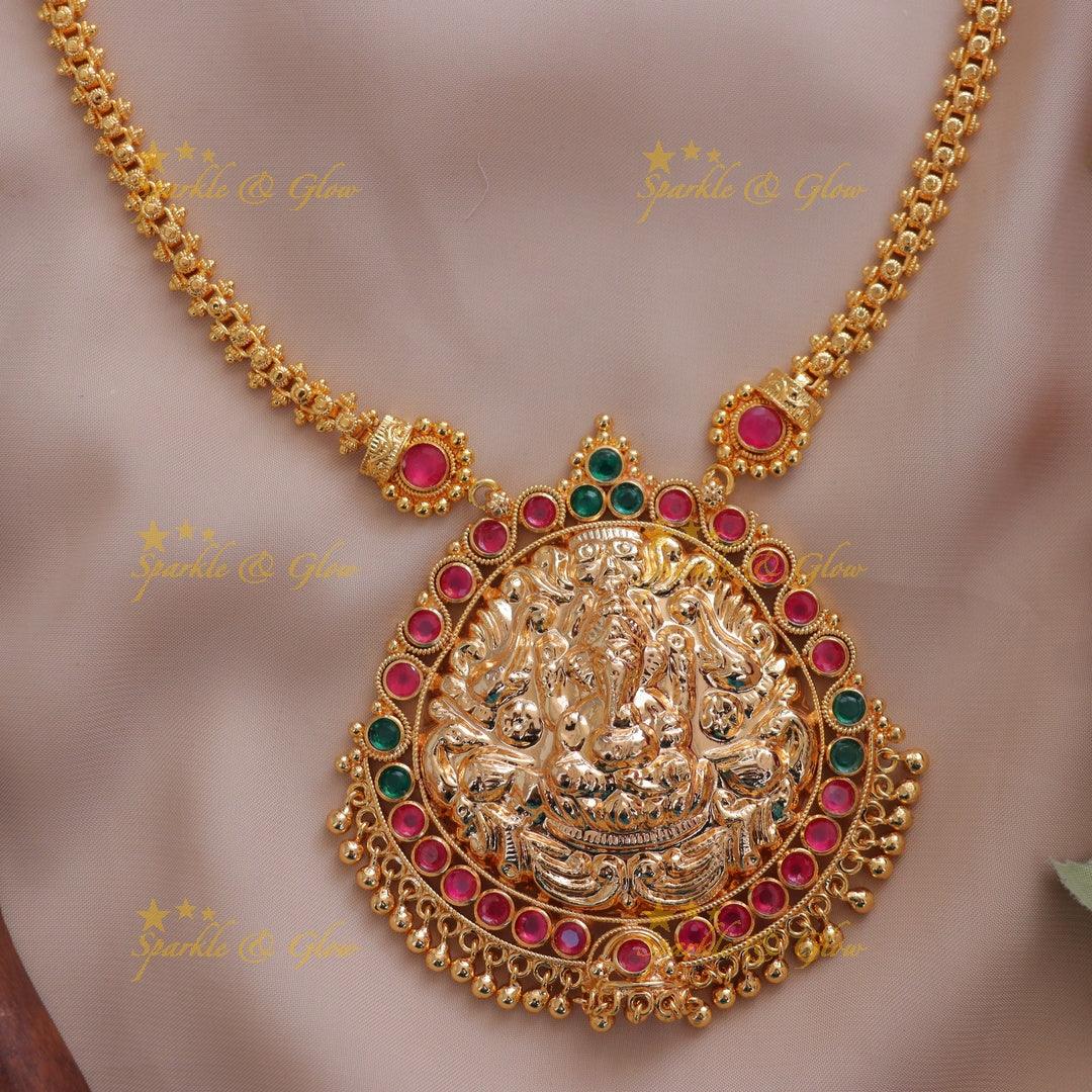 Exquisite Ganesh Gold Necklace for Festivals
