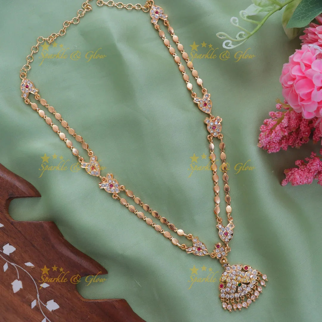 Panchaloham Festive Long Necklace - Sparkle & Glow