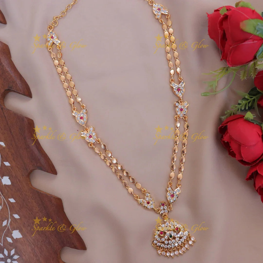 Panchaloham Festive Long Necklace - Sparkle & Glow
