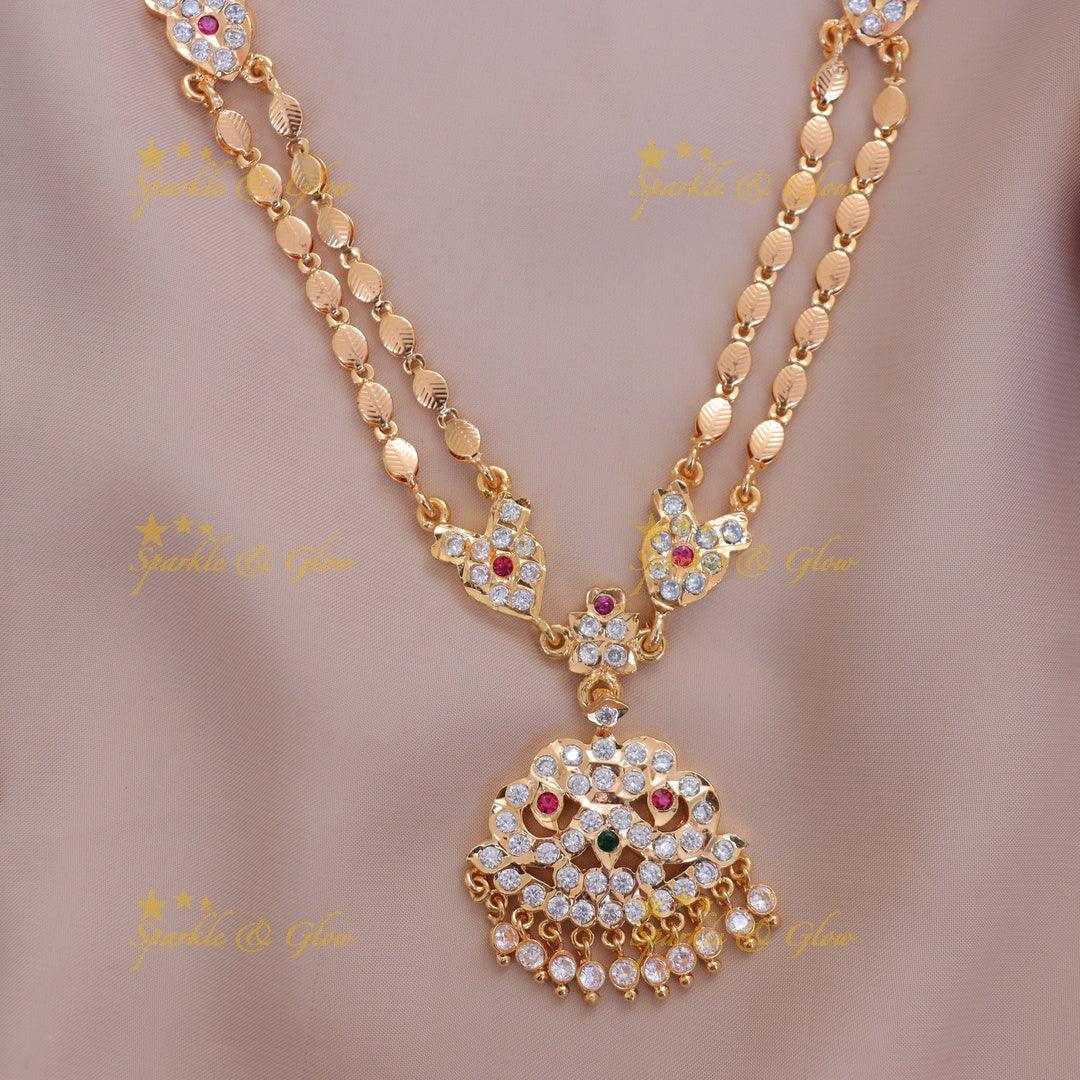 Panchaloham Festive Long Necklace - Sparkle & Glow