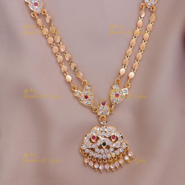 Panchaloham Festive Long Necklace - Sparkle & Glow