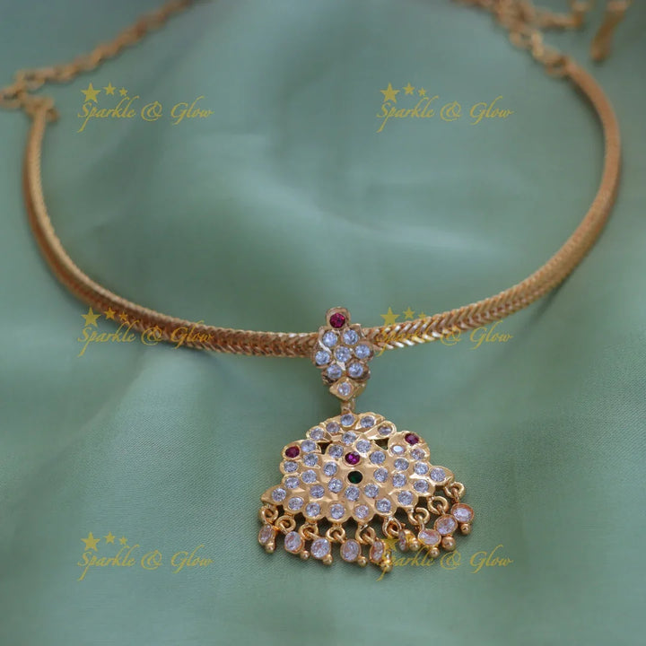 Gold Necklace with Stone Pendant - New Collection