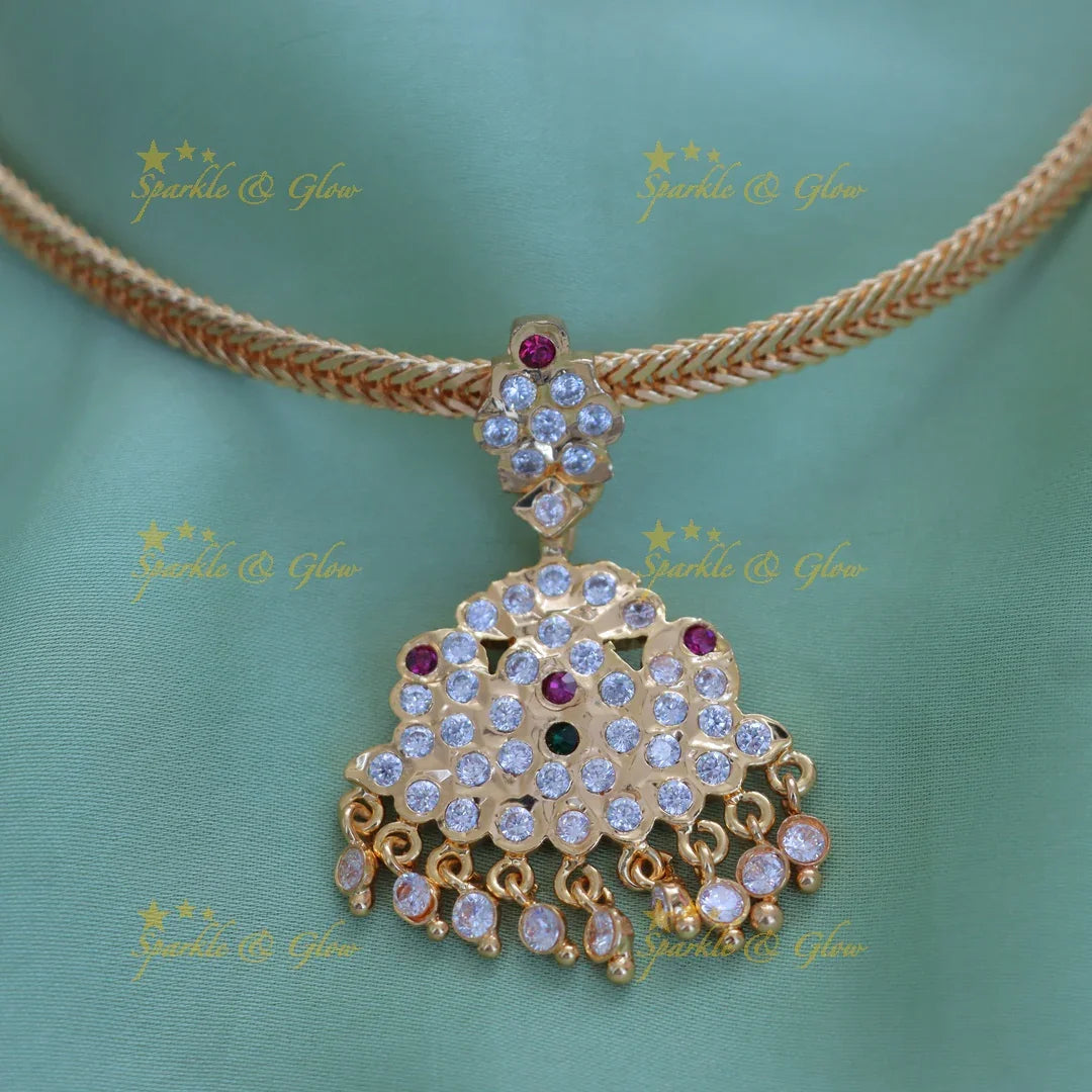 Gold Necklace with Stone Pendant - New Collection