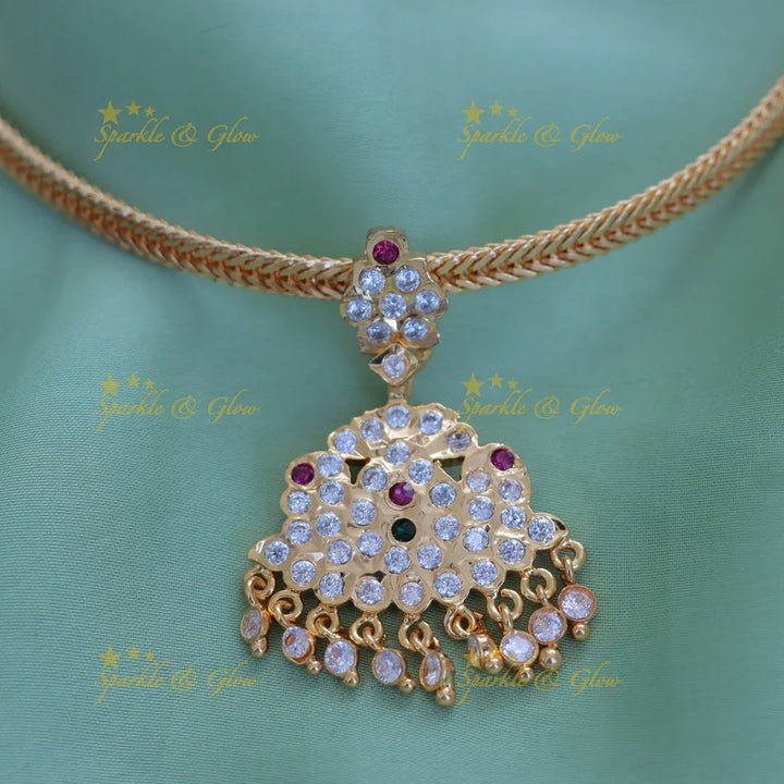Gold Necklace with Stone Pendant - New Collection