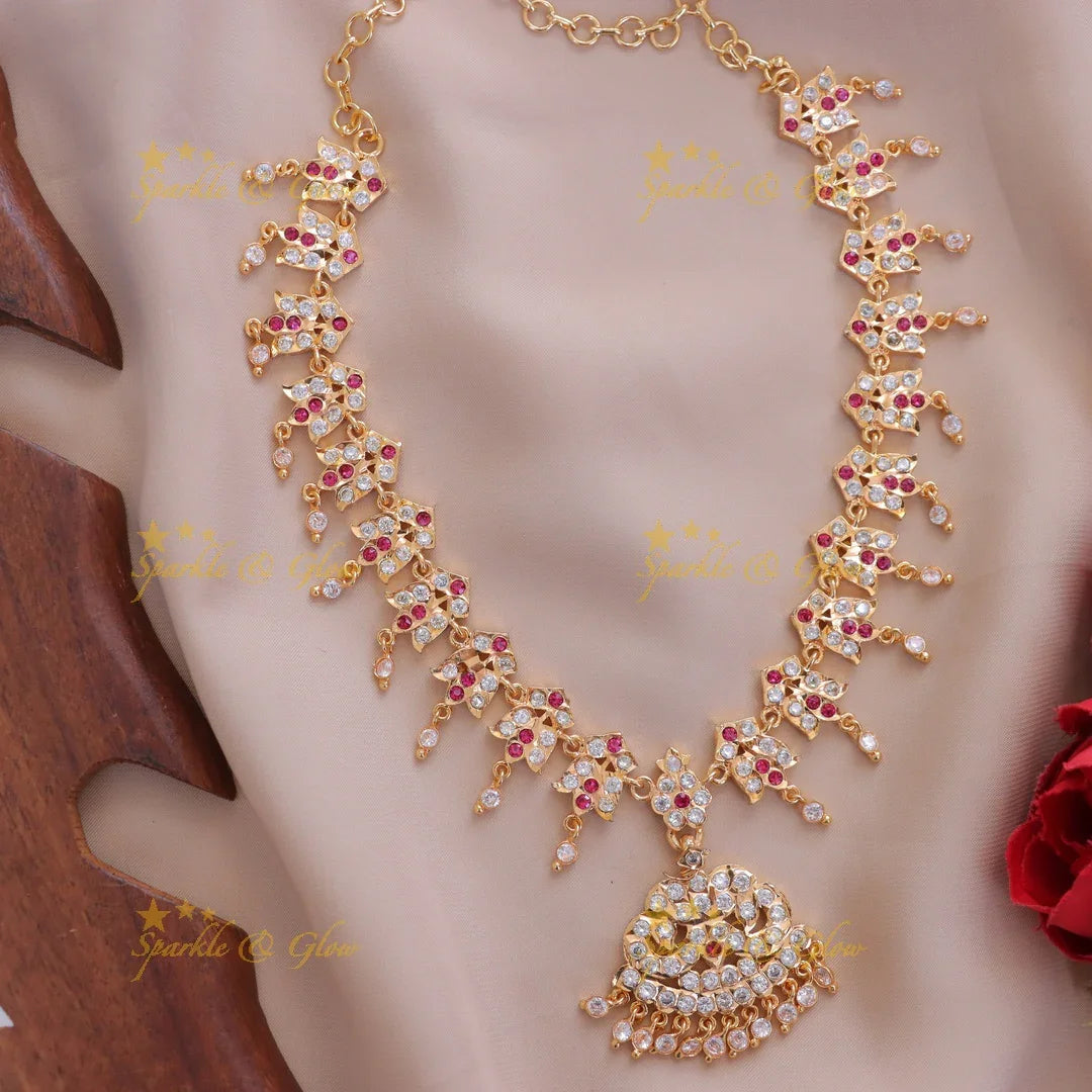 Elegant Panchaloham Short Necklace for Festivals & Weddings