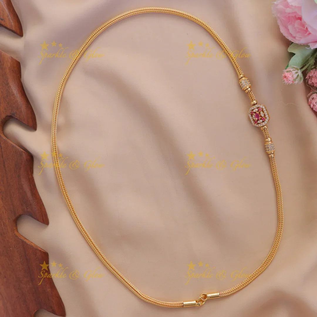 Exquisite Long Gold Mangalsutra Necklace for Elegance