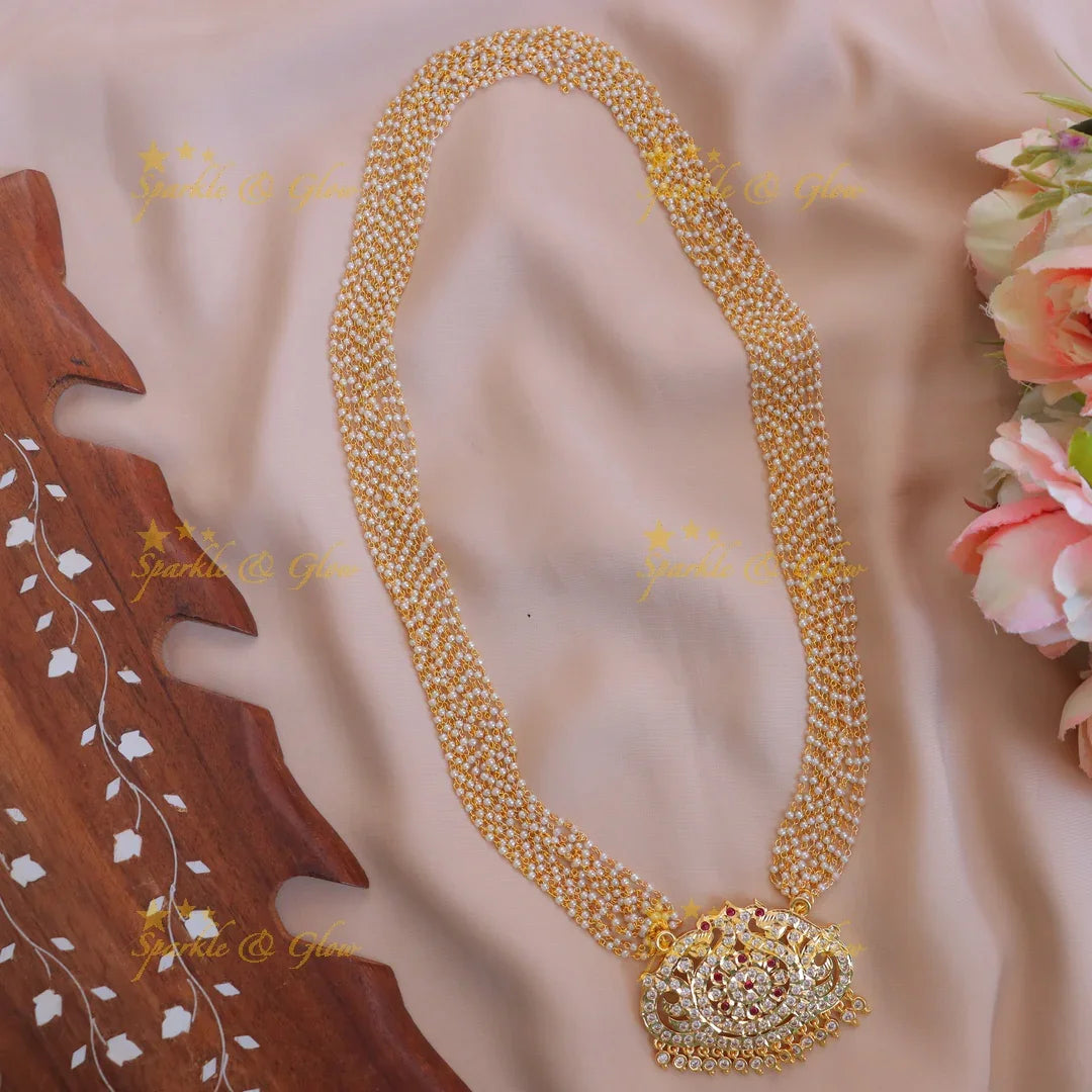 Elegant Gold Peacock Pendant Necklace - Sparkle & Glow