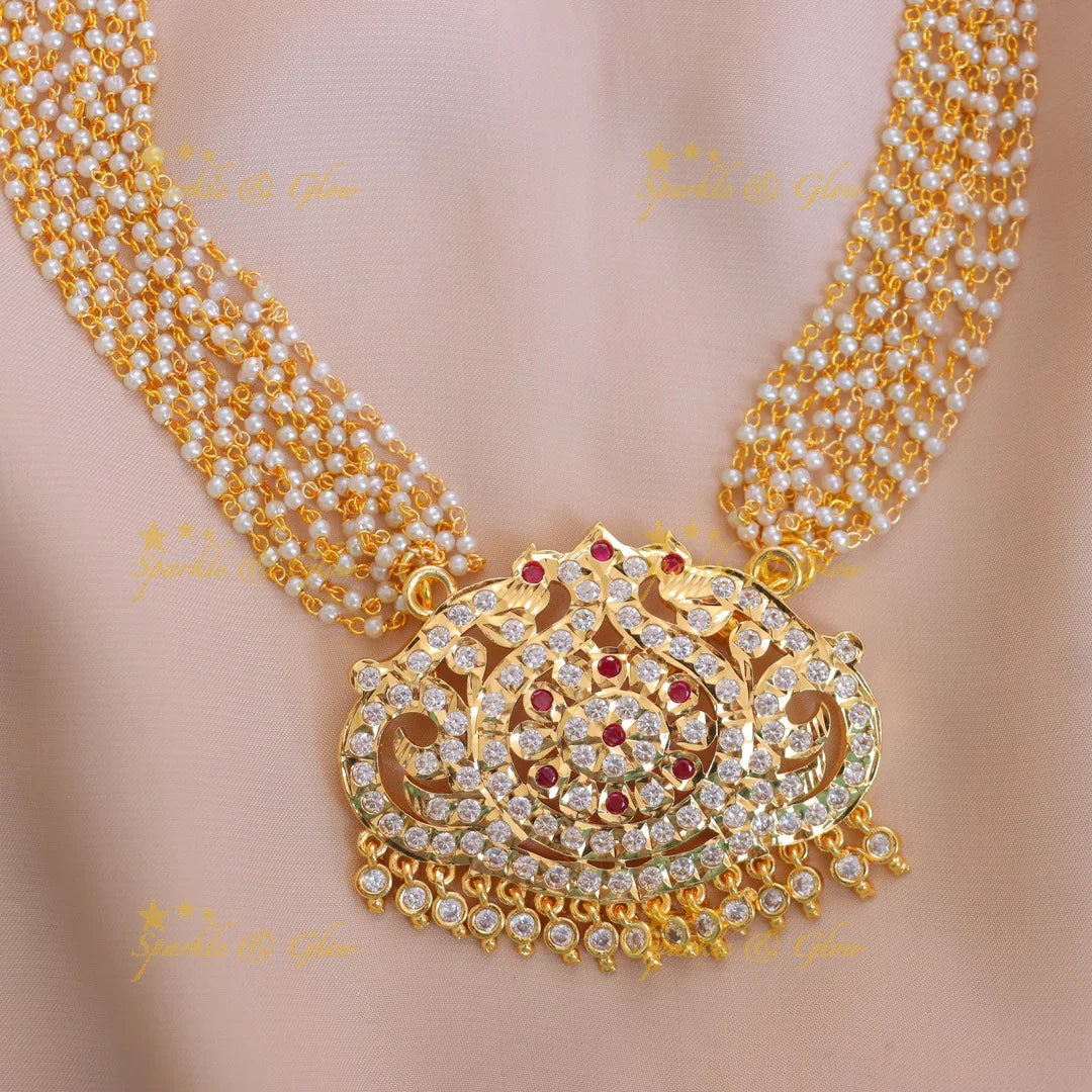 Elegant Gold Peacock Pendant Necklace - Sparkle & Glow