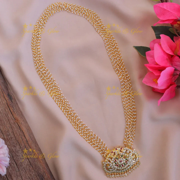 Elegant Gold Peacock Pendant Necklace - Sparkle & Glow