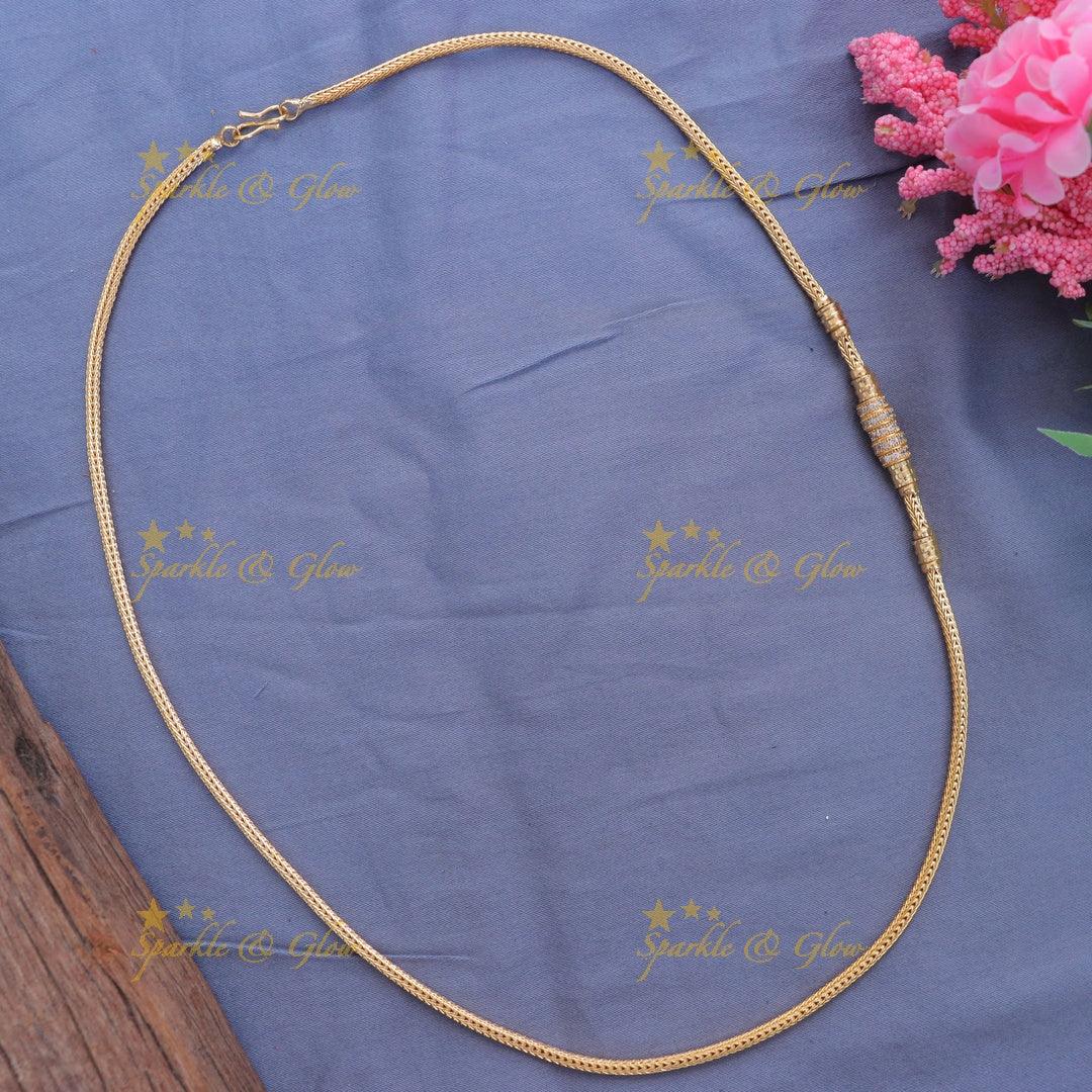 Exquisite Festive Gold Mop Chain Necklace for Weddings