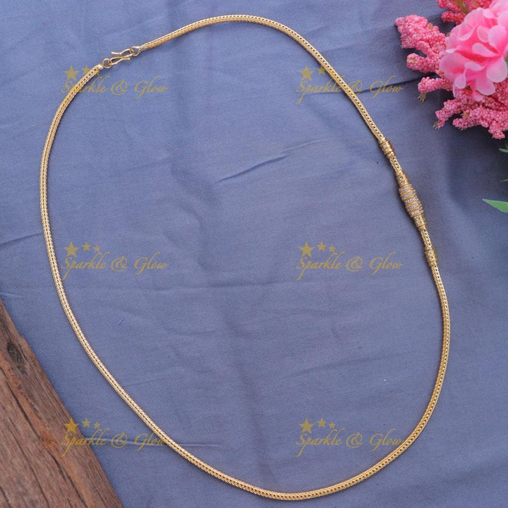 Exquisite Festive Gold Mop Chain Necklace for Weddings