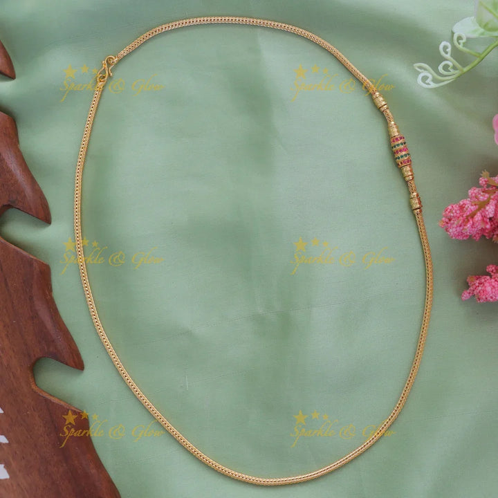 Exquisite Festive Gold Mop Chain Necklace for Weddings