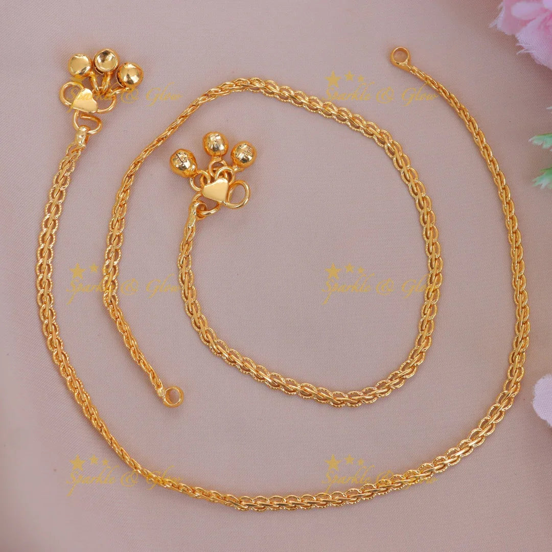 Exquisite Festive Gold Anklet for Elegant Occasions