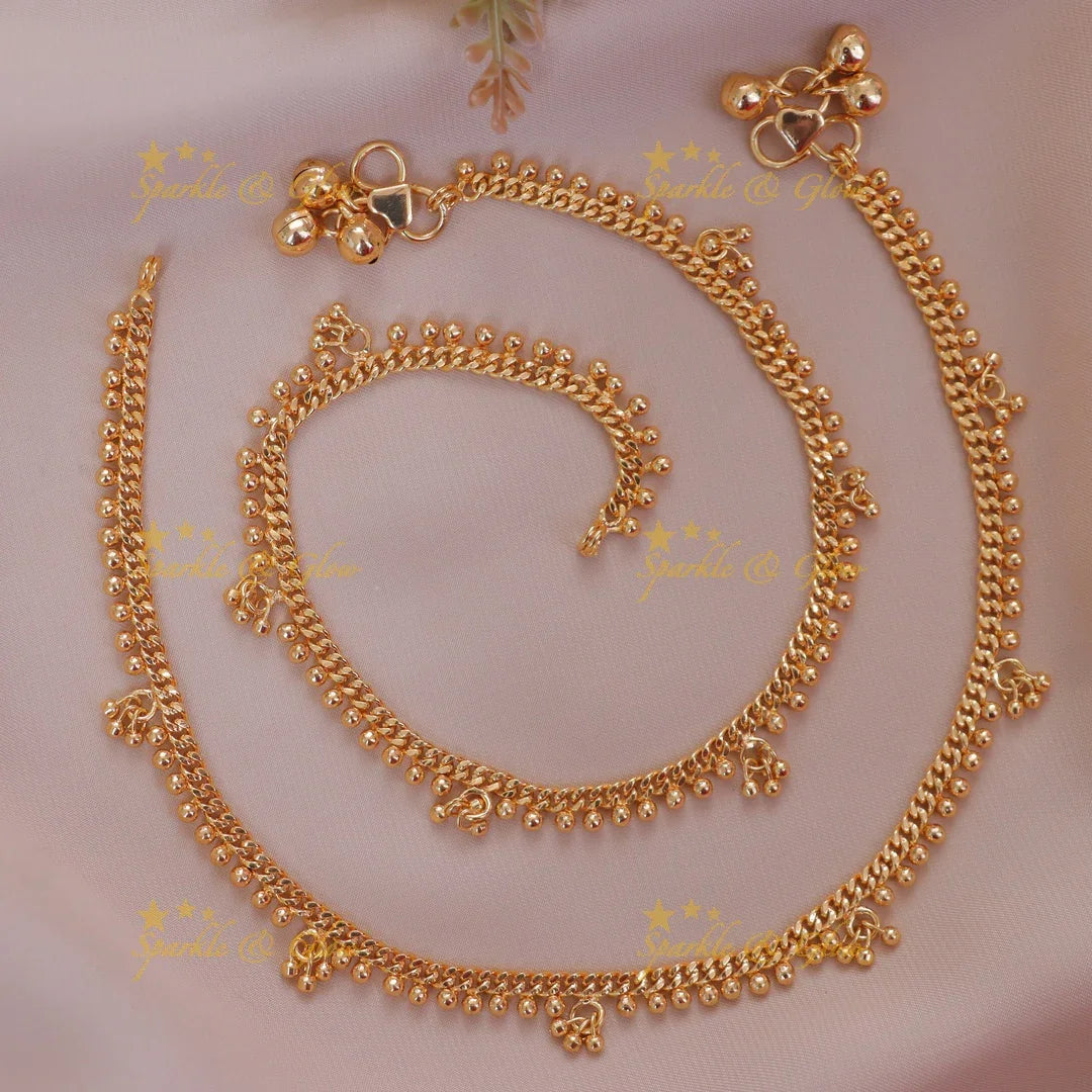 Exquisite Gold-Alike Anklet for Festive Celebrations