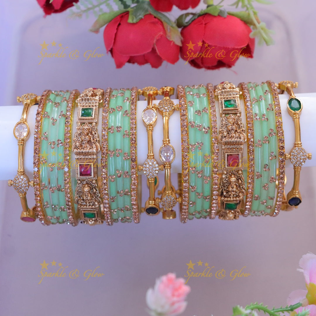 Opulent Lakshmi Bangles - Exquisite Imitation Jewelry