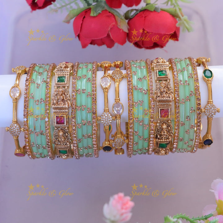 Opulent Lakshmi Bangles - Exquisite Imitation Jewelry
