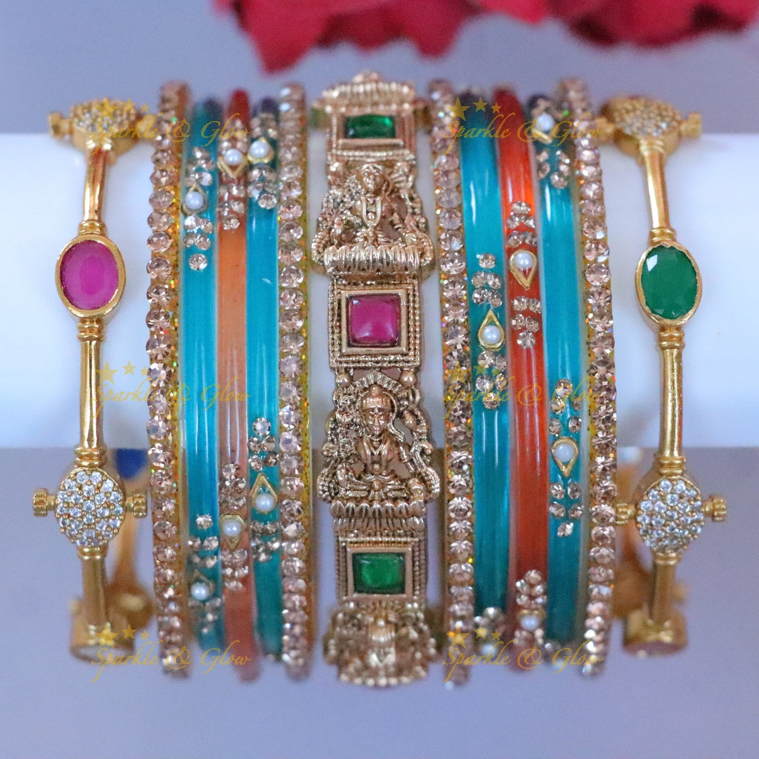 Exquisite Lakshmi Bangles Set - Elegance in Every Piece