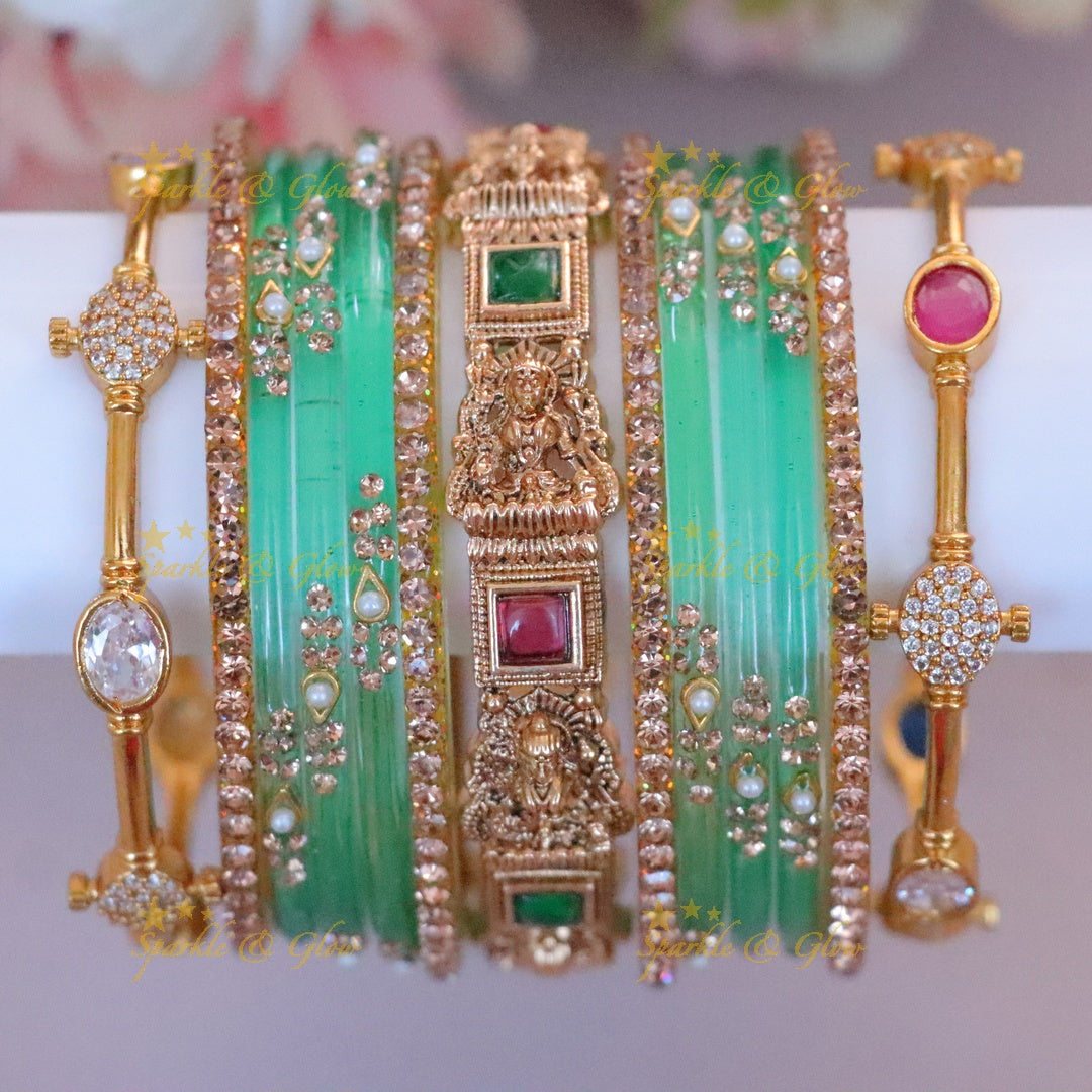 Luxury Bridal Bangles in Elegant Lakshmi Design