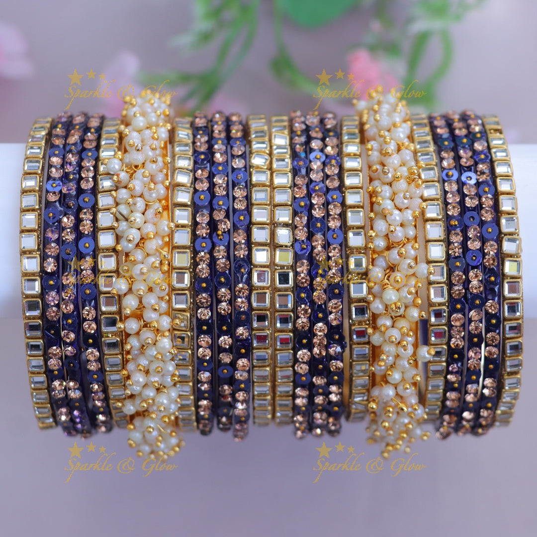 Exquisite Bridal Pearl & Silk Thread Bangles Online