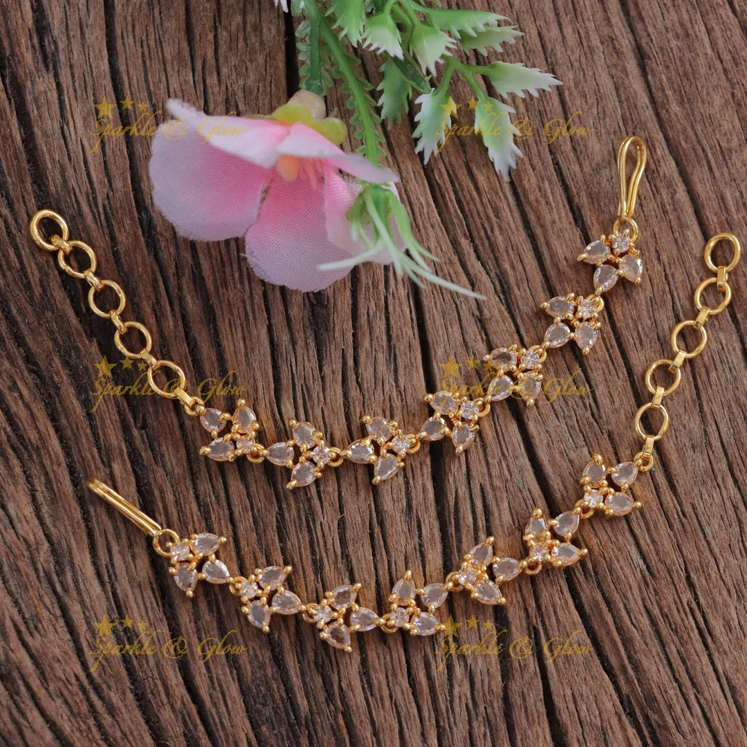 Radiant Gold Festive Earchain - Perfect for Weddings