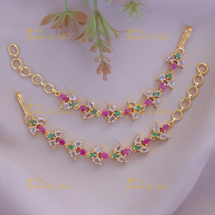 Radiant Gold Festive Earchain - Perfect for Weddings