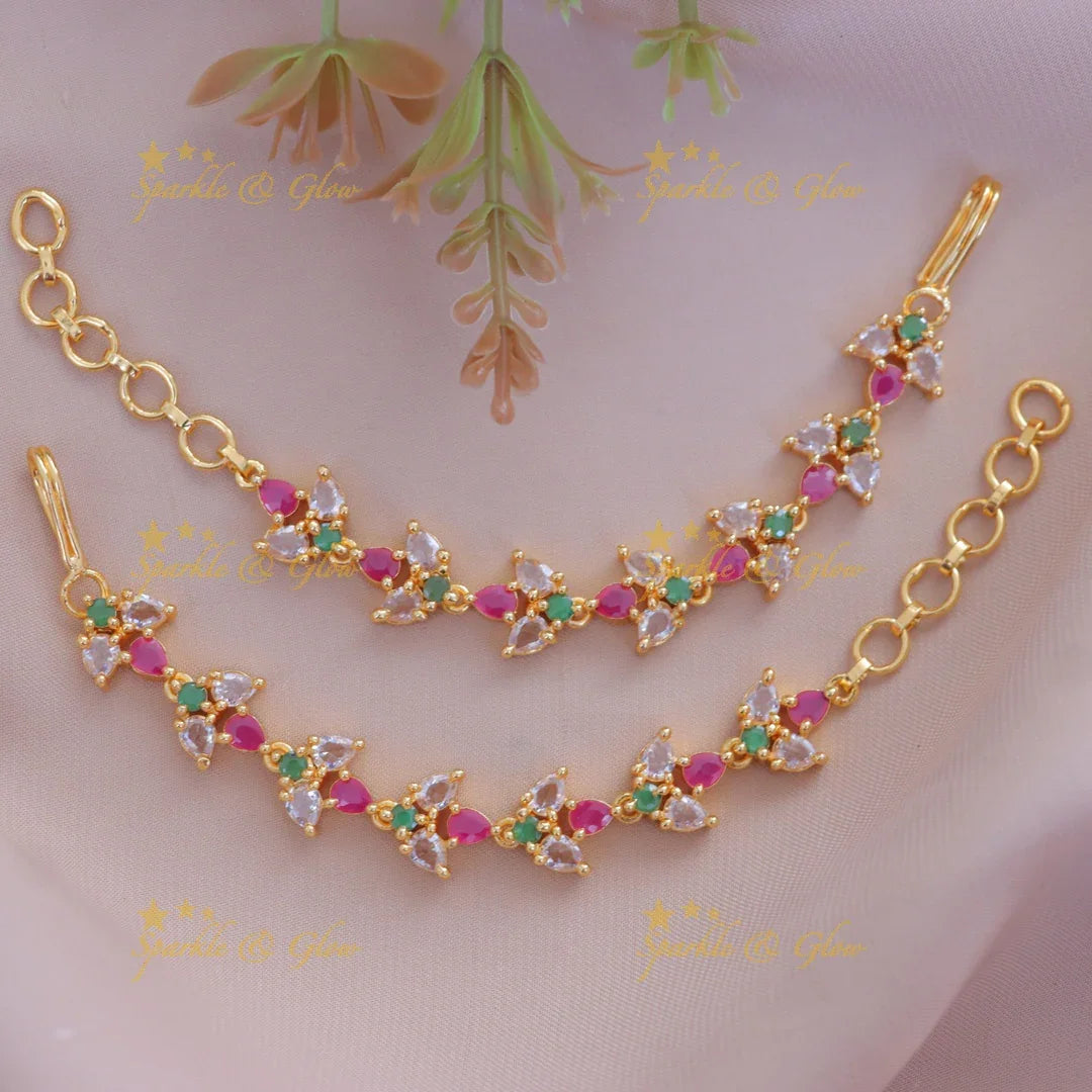 Radiant Gold Festive Earchain - Perfect for Weddings