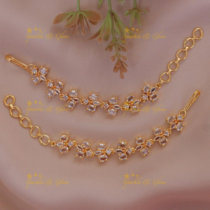 Exquisite Gold Drop Ear Chains for Festive Glamour