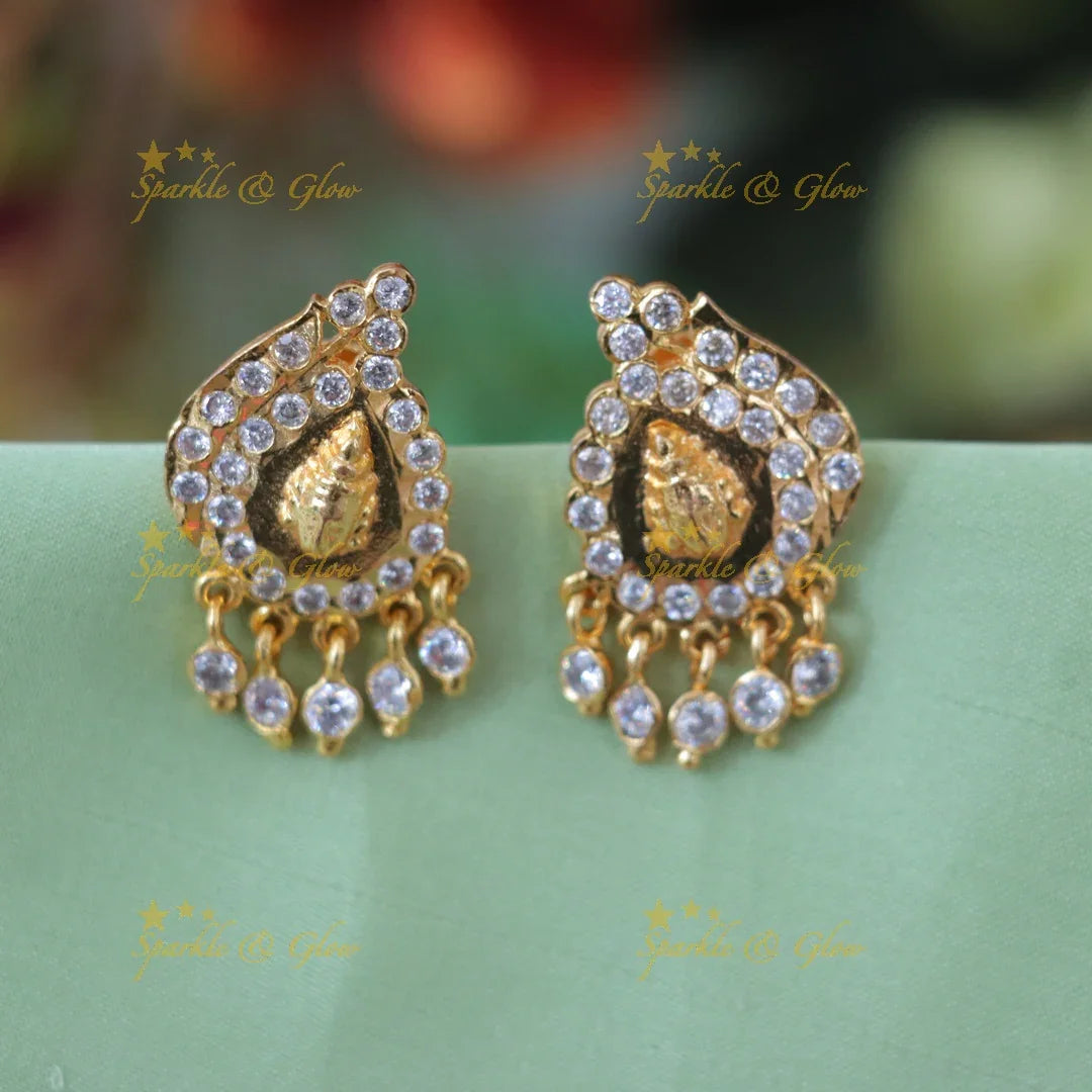 Exquisite Mango Design Wedding Earrings