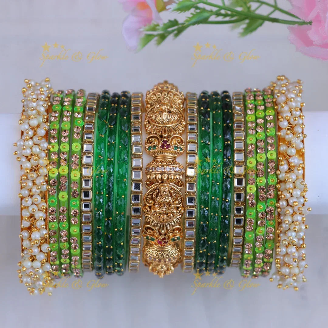 Exquisite Lakshmi Pearl Bridal Bangles - Shop Now