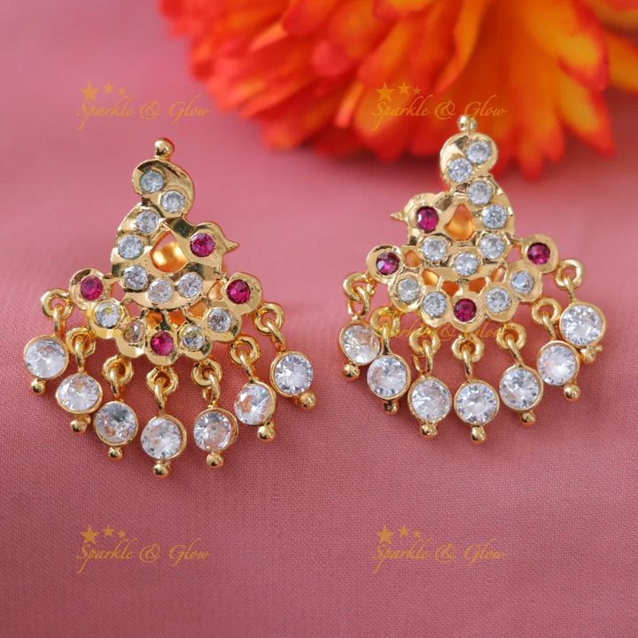 Exquisite Peacock Stud Earrings for Elegant Festivities