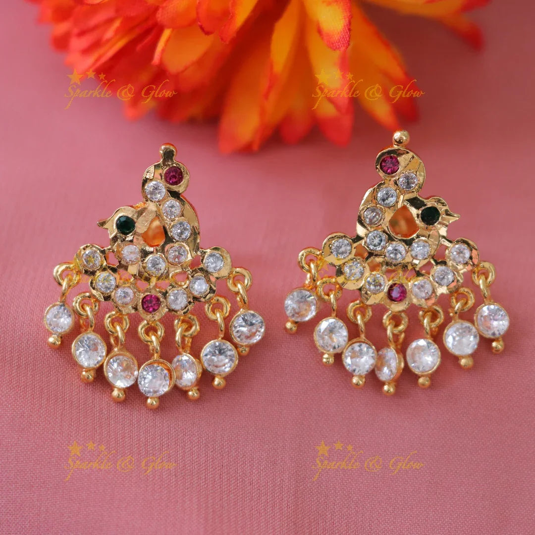 Exquisite Peacock Stud Earrings for Elegant Festivities