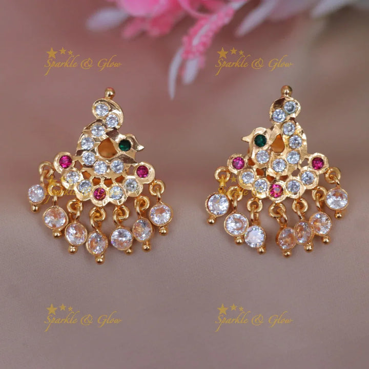 Exquisite Peacock Stud Earrings for Elegant Festivities