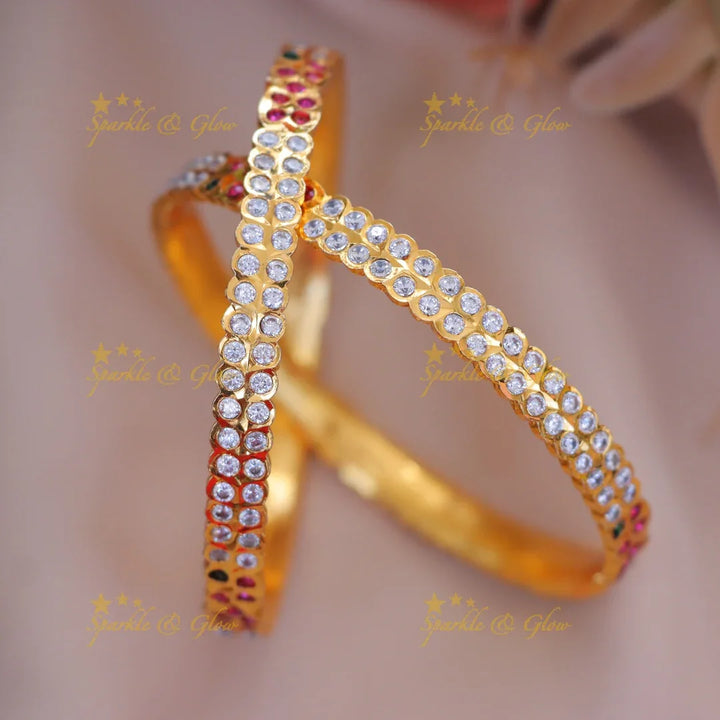 Elegant Gold-Plated Panchaloham Wedding Bangle