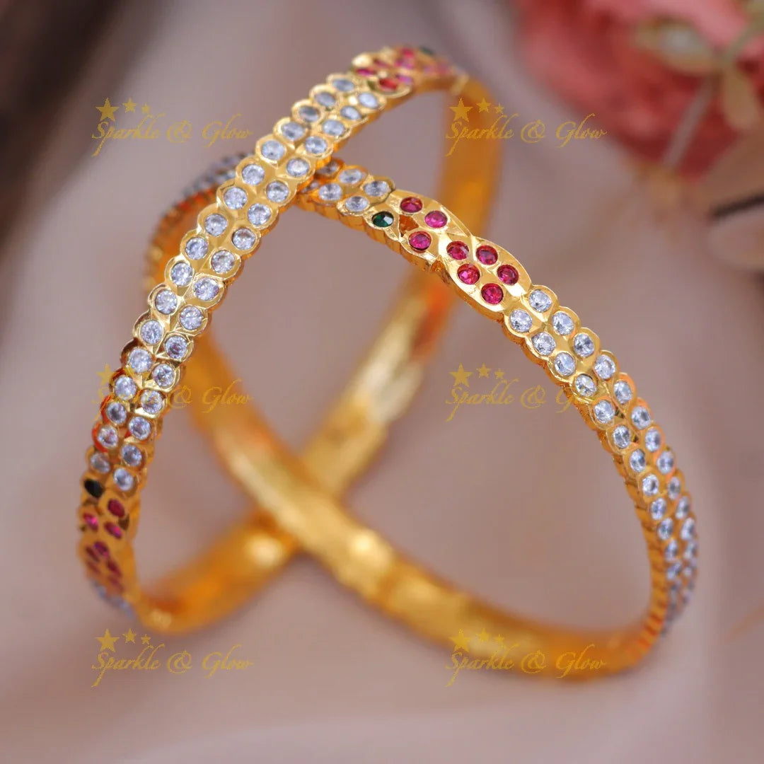Elegant Gold-Plated Panchaloham Wedding Bangle